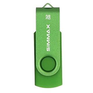 SIMMAX USB Flash Drives 3 Pack 32GB Memory Stick Swivel Design Thumb Drive USB Stick (32GB Purple Blue Green)