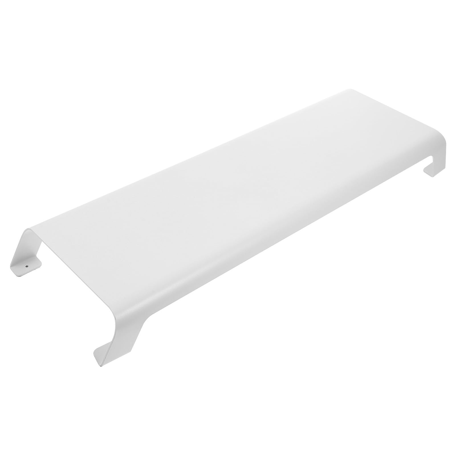 ibasenice Supporto Rialzo per Monitor e Laptop in Lega di Alluminio Bianco | Bordi Lisci, Piedini in Silicone, Piano Stabile e Desktop senza Graffi