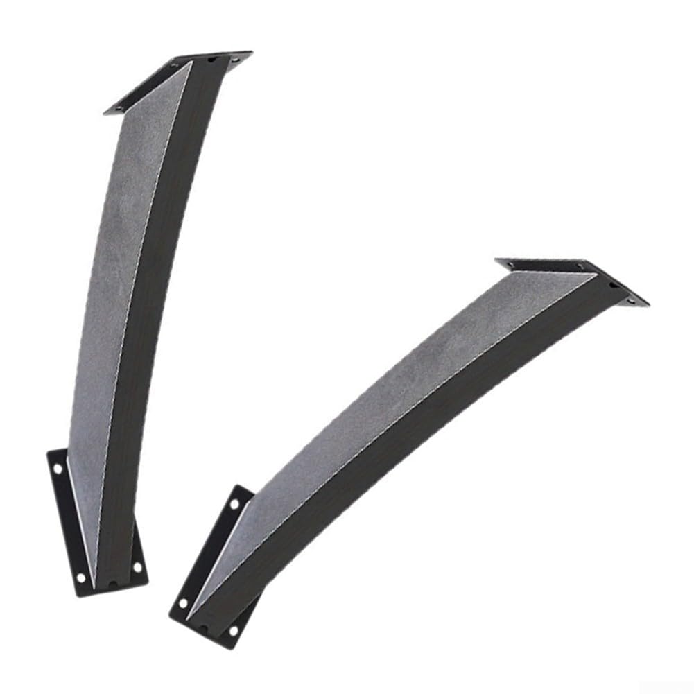 Lot de 2 équerres d'angle en fer robuste pour terrasse et parasol, structure en bois à angle de 45 degrés, finition noire