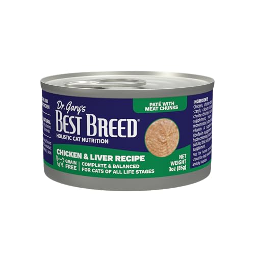 Best Breed Dr. Gary's Chicken & Liver Canned Food for Cats - 24 x 3 oz.