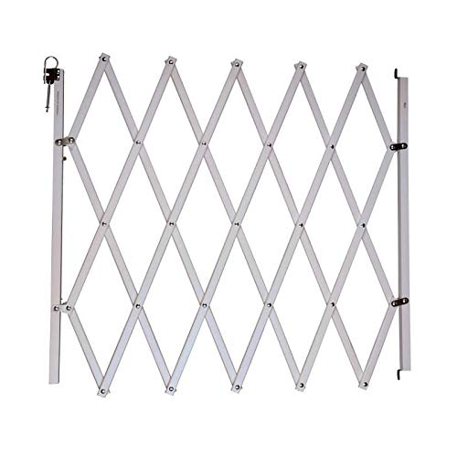 Nordlinger Pro 742001 BARRIERE ANIMAUX EN BOIS EXTENSIBLE STOP'FIX BLANCHE, Blanc