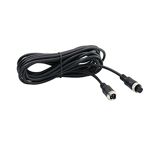 Yeung Qee 4 pin Car Video Extension Cable Aviation Male to femaler Plug Video and Power Cord Shield AV Cable Waterproof Vehicle Video Monitor reversing Airline Aviation Plug Cable (25ft/8m)