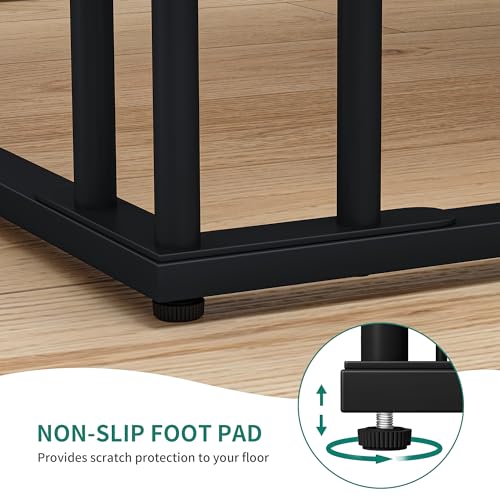 YITAHOME Moderner Couchtisch 2er-Set für Wohnzimmer, weißgraue runde Couchtische aus Holz, Cocktailtische, Beistelltisch mit stabilem Metallrahmen – Bild 7