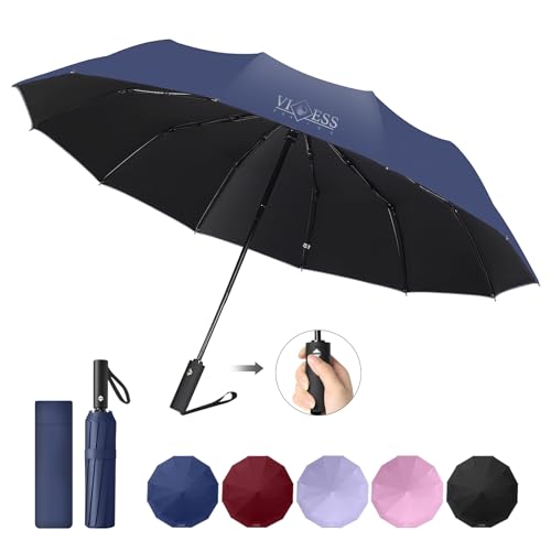 Lista de Sombrillas más recomendados. 43 VIESS Paraguas Plegable De Automático, 12 Varillas Sombrillas Paraguas Grande UPF 50+, Resistente al Viento e Impermeable, Sombrillas para UV Sol y Lluvia para Hombres y Mujeres