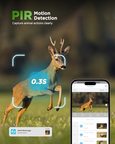 SIIOOE 4G LTE Camara Vigilancia Exterior Solar: 2K Camaras de Vigilancia sin Cables con SIM - 360° PTZ ideovigilancia sin Internet - Visión Nocturna Color Movimiento Detección IP66 - imagen 8