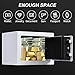 Tenamic Safe Box 0.23 Cubic Feet Electronic Digital Security Box, Keypad Lock Box Cabinet Safes, Solid Alloy Steel Office Hotel Home Safe, HB17 White