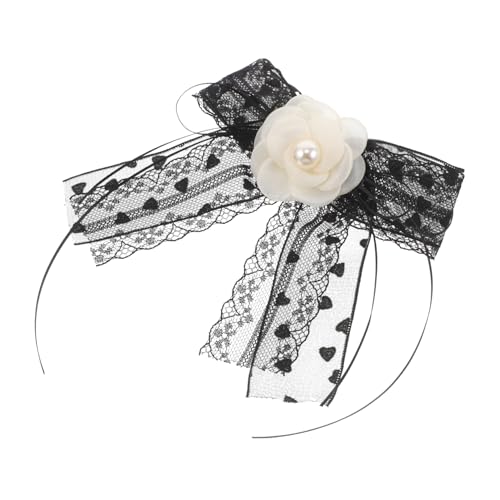 Broche nœud noir en dentelle Healeved pour femme accessoire lolita