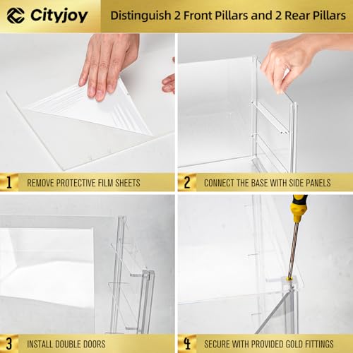 3 Tier Commercial Countertop Pastry Display Case，Bakery Display Case with Removable Shelves Clear Acrylic Countertop Dessert Display Cabinet for Donuts, Cakes, Pastries by Cityjoy - Image 6