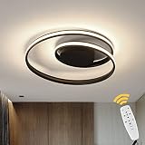 OKES LED Ceiling Light,Modern Ceiling lamp,14''Round led Flush Mount Light Fixtures Acrylic Black LE