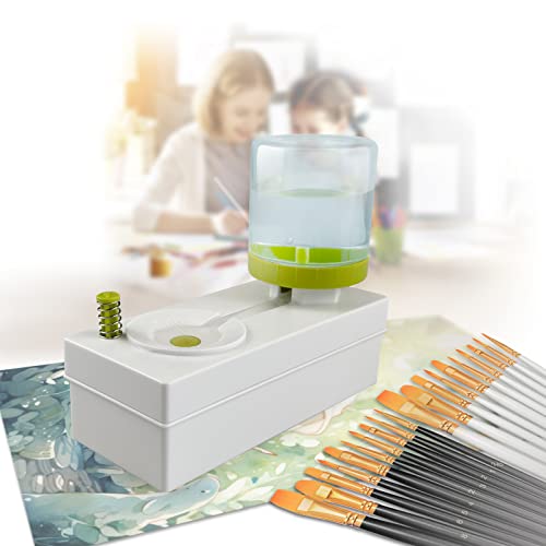 Finfinlife Paint Brush Cleaner Tool - 20 Painting Brushes & Brush Rinser Paint Water Dispenser For Acrylic thumb #5