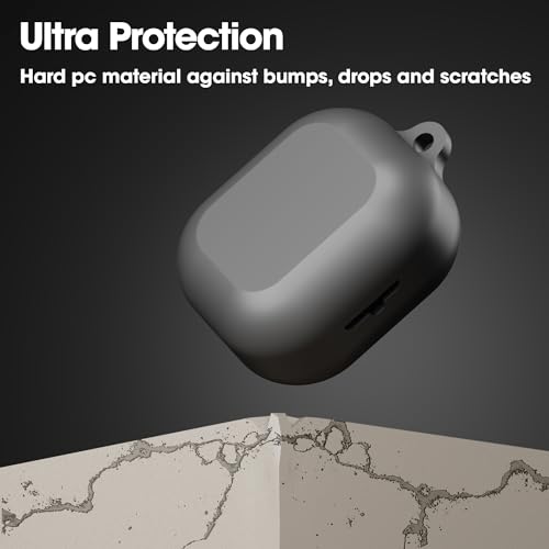 Image of Sounce Silicone Case Cover for Noise Buds N1, Portable Non-Slip Grip & Scratch-Resistant Protector with Carabiner Clip Full Protection Water Resistant, Shockproof Cover - Grey