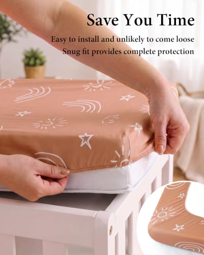 Image of Yoofoss 2-Pack Diaper Changing Pad Cover for Boys Girls 32x16 (Animal)