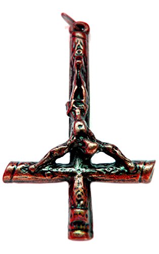 Colgante de cruz invertida de bronce antiguo Germanenschmuck joyeria pagana para hombre y mujer