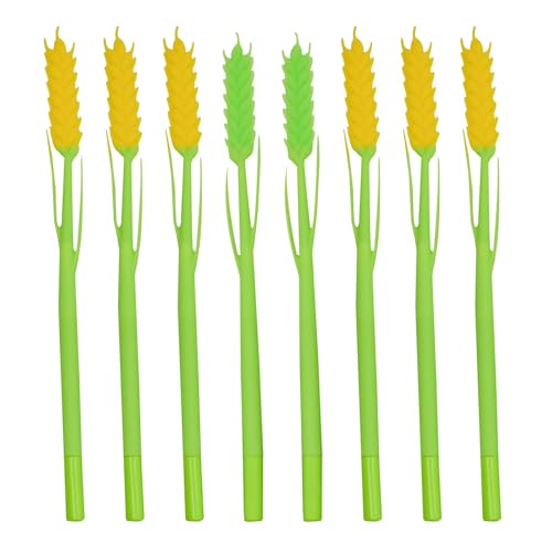 8 bolígrafos flexibles silicona trigo tinta negra 0.5 mm miniatura 1