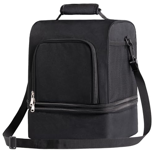 Image of NCVI Breast Pump Bag, Double Layer Removable Pump Bag for Spectra S1, S2, Medela, Breast Pump Backpack with Ice Pack, Insulated Breast Milk Cooler Travel Bag for Working Nursing Moms, Black