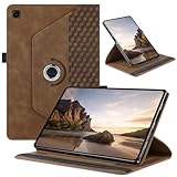 Hülle für Samsung Galaxy Tab S6 Lite 2024/2022/2020 10.4 Zoll, PU Lederhülle 360 Grad Drehbar Ständer Hülle, Auto Schlaf/Aufwach Magnetische Schutzhülle für P620/P625/P613/P619/P610/P615, Braun