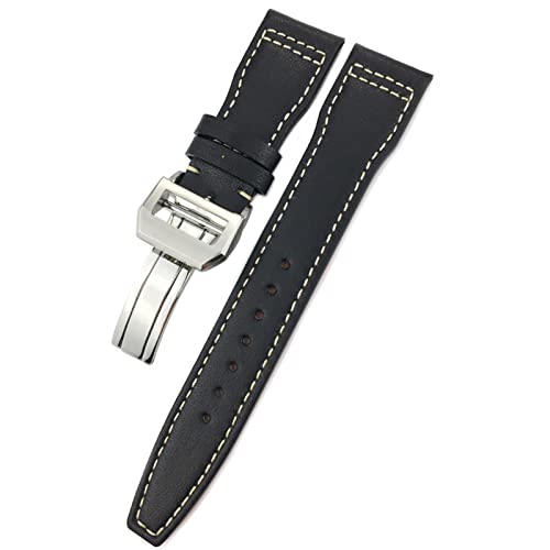 Bracelet montre cuir de veau IWC Mark 22mm boucle déployante Big Accessories