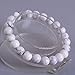 Justinstones Natural White Howlite Gemstone 8mm Round Beads Stretch Bracelet 7 Inch Unisex