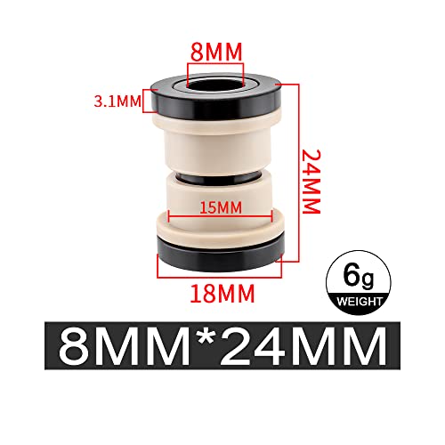 Bibike Mtb Rear Shock Mounting Hardware M8X22/24/32/44/50/54/68Mm Rear Shock Bushing Compatible With Fox Rockshox Marzocchi Dvo Dnm #TOP1