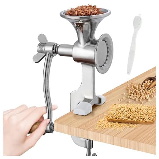CGOLDENWALL Molinillo de Cereales Manual Molino Ajustable de Trigo Café Amoladora de Condimento Herramienta de Molino de Especias con Tolva丨Disfruta de vida sana y respetuosa con el medio ambiente丨