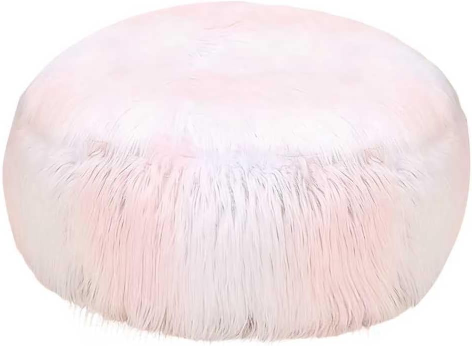 Bean Bag Chair Cover Cow Printed Plush Animal Storage (Cover Only No Fillers) Fur Pouf Ottoman Kids Adults Beanbag Chair Suitable for Adults and Kids Bedroom Balcony(Brown,45 * 50cm)