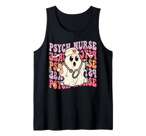 Retro Psych Nurse Groovy Halloween Psychiatrische Krankenschwester Tank Top