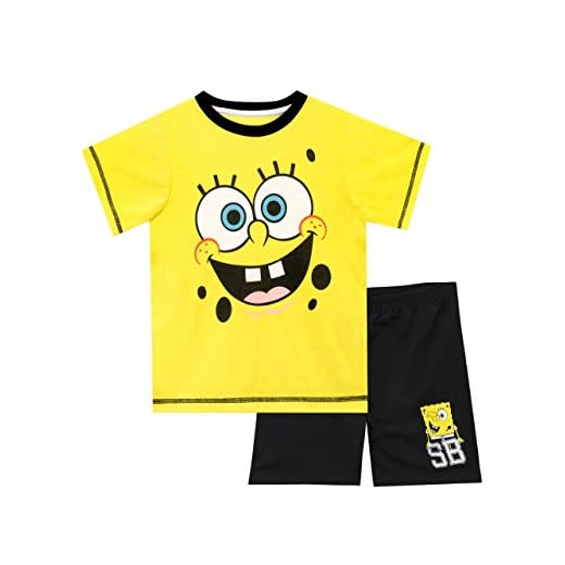 SpongeBob Squarepants Pijamas de Manga Corta para niños Bob Esponja Multicolor 11-12 Años