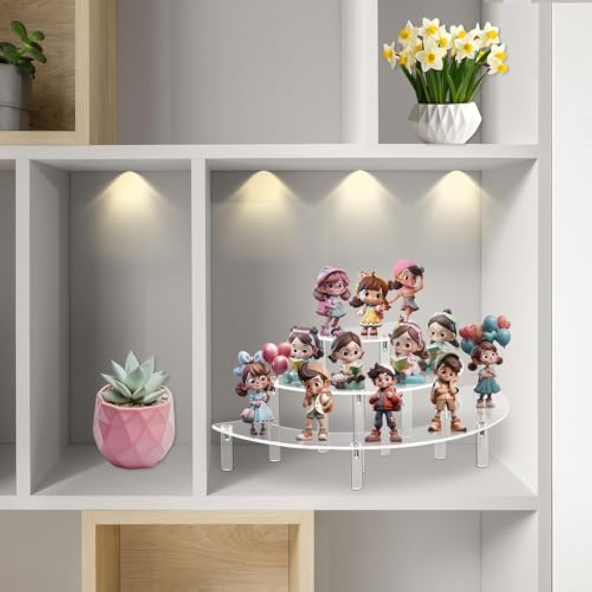 3 Tier Semicircle Cupcake Stand, 2-Pack