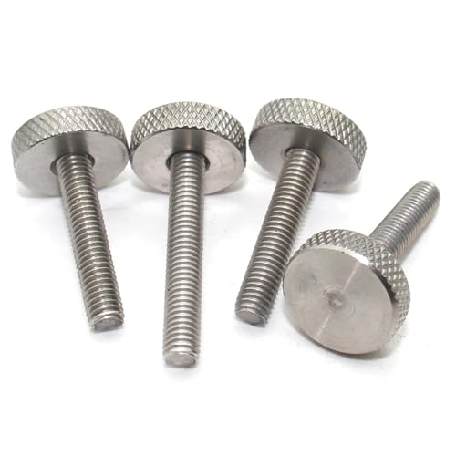 Vis moletées acier inoxydable 304 tête plate M2 x 20mm serrage manuel lot de 20 pièces