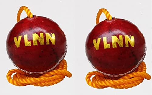 Leather Shot Practice Hanging String Cricket Ball and Knocking Cricket Ball with Rope for Practice, Training, Matches for All Age Group (Red White, Club Size)-Pack of 2 (B08X23Y6X8) Amazon Price History, Amazon Price Tracker