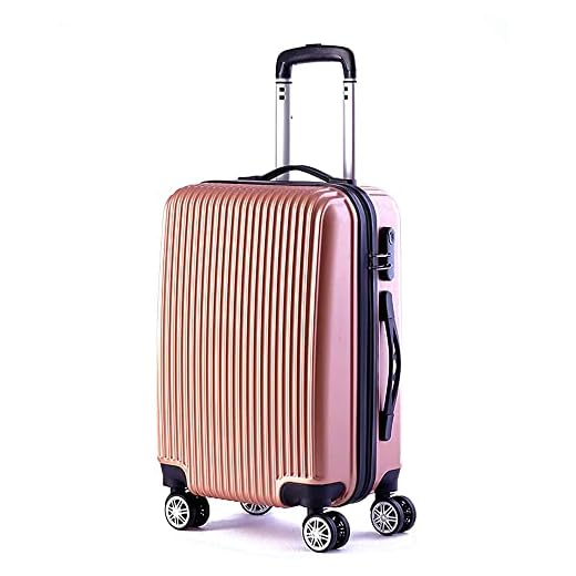 OM Home Maleta de Viaje, Equipaje de Mano, Cabina ABS+PC, 4 Ruedas mudas 360º universales, Ligera y Resistente (20'' Oro Rosa 55x37x22cm)