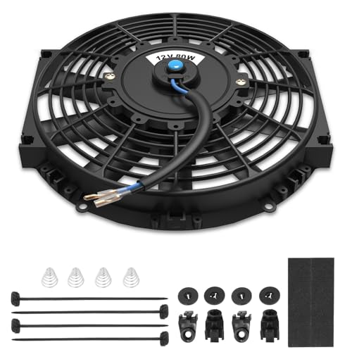 Auto Dynasty Universal 12 Inches High Performance Electric Slim Radiator Cooling Fan with Mounting