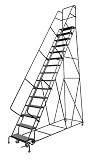 Tri-Arc KDSR115246 15-Step Steel Rolling Ladder