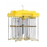 YYUINU Solar Insektenvernichter Für Draußen,2 IN 1 UV Ungeziefer Falle,Landwirtschaftliche Schädlingsbekämpfungslampen,IPX7,Geeignet Für Obstgärten, Gärten,Bauernhöfe,Fischteiche,10-60 Mu,LF2017