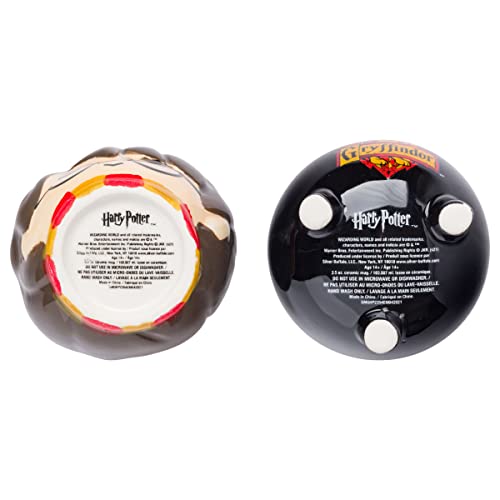 Silver Buffalo Harry Potter Gryffindor Cauldron 2Pc Ceramic 3D Sculpted Mini Cup Set, Perfect As A Sugar, Cream, Or Milk Set, 3.5 Ounces #TOP5