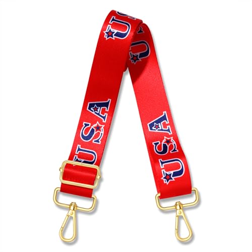 vokone Valentines Day Purse Strap Replacement Crossbody Bag Strap XOXO LOVE Heart Straps Adjustable Shoulder Strap for Bags, Red-usa, 1