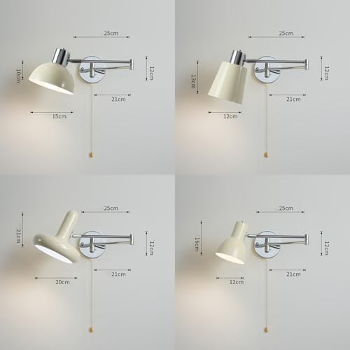 Iluminación de pared E27 regulable en ángulo para escritorio y sala de estar 5