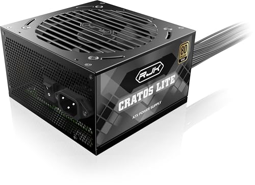 RAIJINTEK CRATOS Lite 850W Black, 80 Plus Gold, ATX 3.1, alimentatore per PC non modulare, PCIe 5.1 Ready, Smart Fan da 120 mm, DC-to-DC, 12 V-2 × 6, 5 anni di garanzia - Alimentatore - Immagine 2