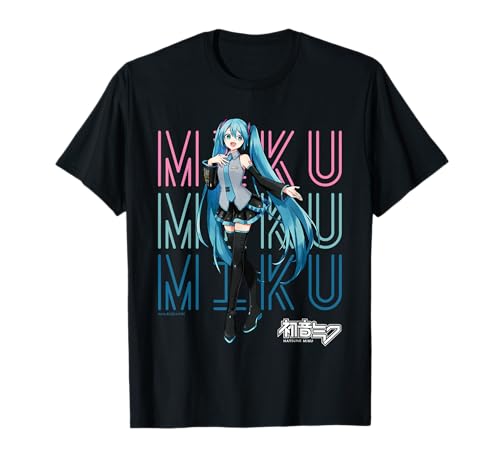 Image of Hatsune Miku Vocal Software Anime Mascot Miku Trio T-Shirt