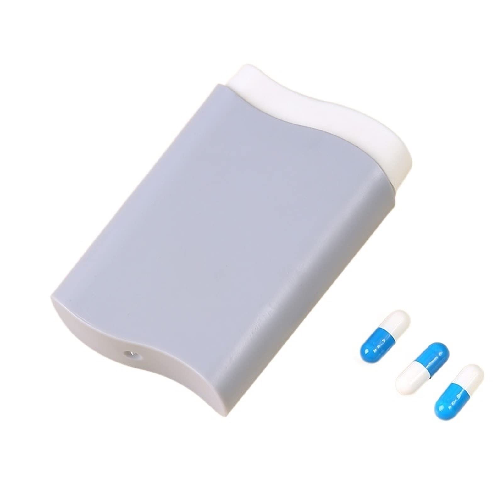 JINGYAN Storage Boxes 1pcs Portable Tablet Box Pillbox Dispenser Medicine Boxes Dispensing Medical Kit Organizer(Bege)