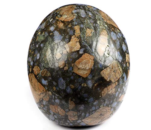 Skullis 5.0” Que Sera Stone Crystal Skull, Hand Carved Gemstone Fine Art Sculpture, Reiki Healing Stone Statue. #TOP2