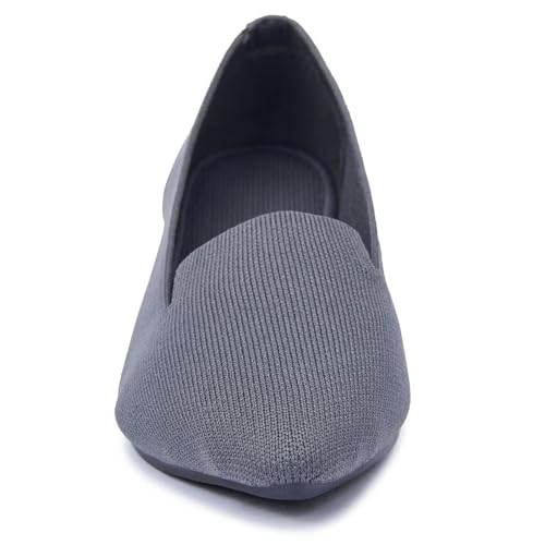 Image of Frank Mully Women's Casual Loafer Flats Slip On Loafer Shoes Comfortable Knit Flat Shoes Classics Pointy Toe Loafer Flats,for Work,Travel