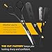 The Cut Factory- Hair Cutting Scissors & Straight Razor Barber Kit with Leather Pouch – Professional Hair Scissors, Barber Scissors & Razor with 20 Replaceable Blades