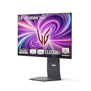 LG Electronics 32GS95UX-B.AEU Ultragear™ 4K-UHD Gaming OLED-Monitor 32" (80cm), 3840 x 2160, 0, 03ms GtG, 480 Hz, HDR10, HDR™400 True Black, NVIDIA G-Sync™ Compatible, AMD FreeSync™ Premium Pro - Grau