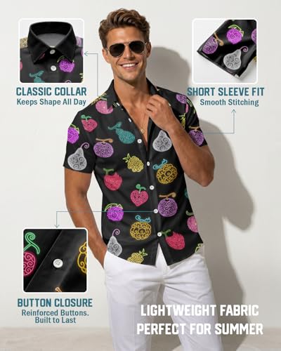 Image of 99TIMORO Movie Characters Hawaiian Shirt for Men Short Sleeve Top