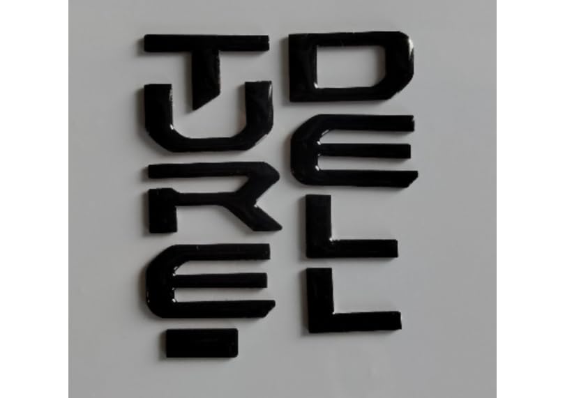 Image of BDTrims Domed 3D Raised Letters Compatible with 2024 Telluride (Glossy Black)