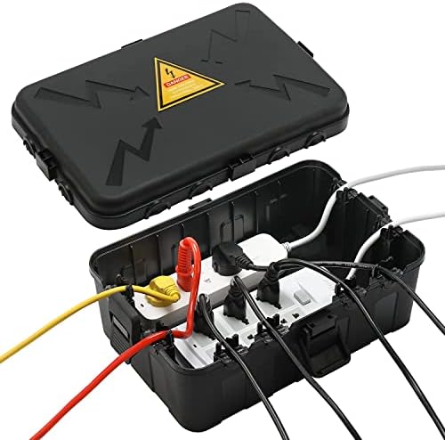 Outdoor Electrical Box - Waterproof IP54 Level Outdoor Outlet Covers Weatherproof Extension Cord Covers Protect Outlet, Plug, Socket, Timer, Power Strip,Surge Holiday Light Large Size Electrical Boxes