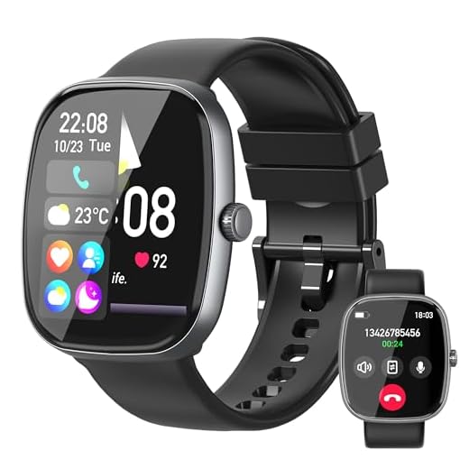 Smart Watch for Women Men, 1.85" HD Fitness Watch with 120 Sports Modes, 5.3 Bluetooth Call, 250+ Custom Dials, Heart Rate/Sleep Monitor Fitness Tracker, IP68 Waterproof Smartwatch for Android iOS