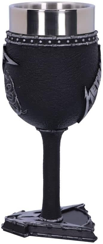 Nemesis Now B5222R0 Officially Licensed Metallica Black Album Goblet Wine Glass, 18cm