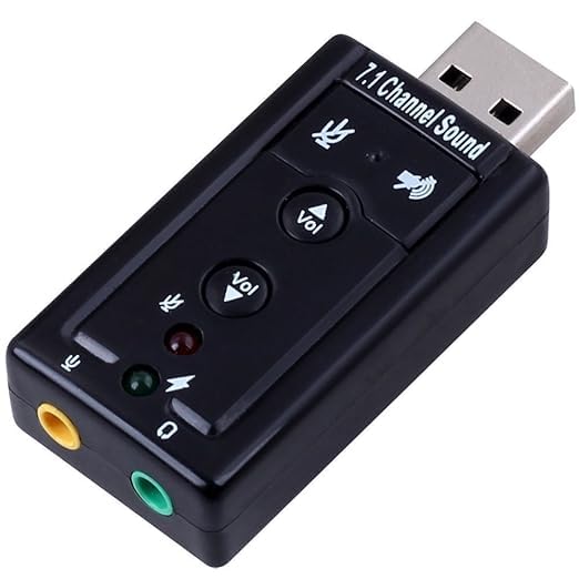 JUSTEC Hi-Speed USB 2.0 7.1-Channel Virtual USB 3D Stereo Audio Adapter External Sound Card with 3.5 mm Audio and Microphone Ports, Internal Amplifier and Volume Controls (B0CTKM3F4T) Amazon Price History, Amazon Price Tracker